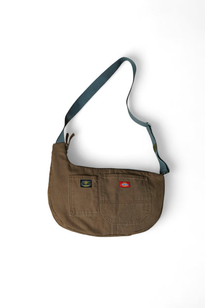 UPCYCLED MESSENGER BAG (BROWN)