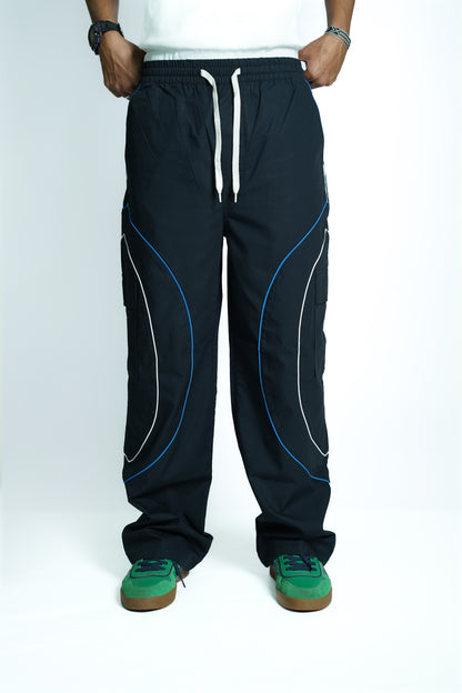 BLACK RIPSTOP PIPING CARGO