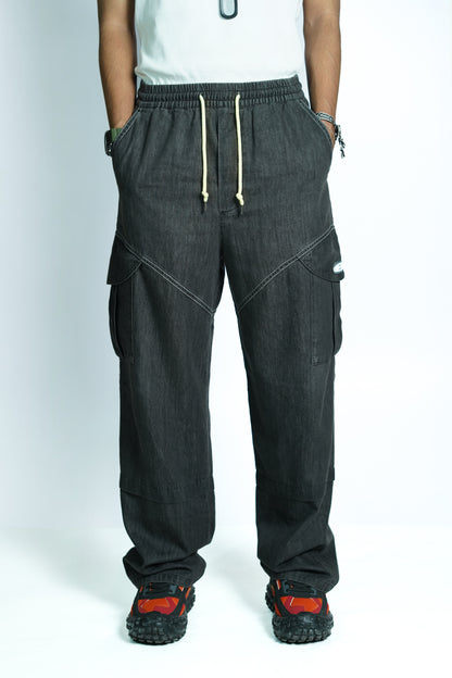 COMEUNITY INDIA Washed Denim Cargo Picture