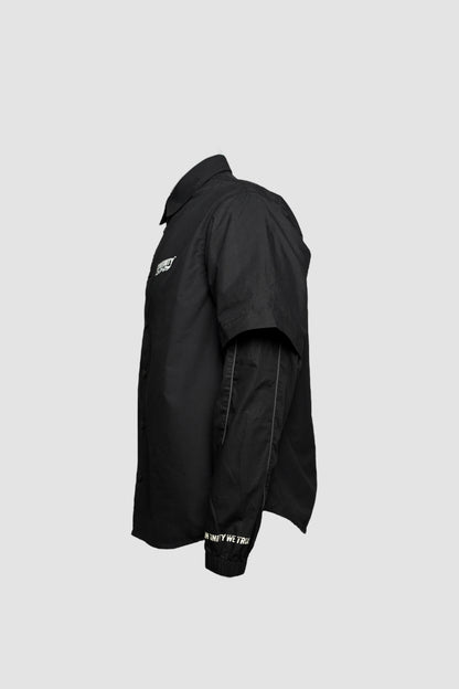 COMEUNITY's Unity Racing Dual Hand Streetwear Shirt on a white background