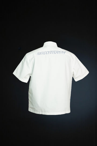 COMEUNITY White & Blue Lemonade Shirt Back side Image