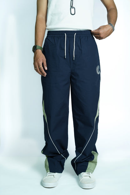 NAVY BLUE RETRO TRACK PANTS