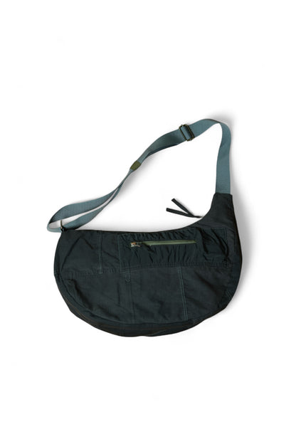 UPCYCLED MESSENGER BAG (BLACK - GREEN)